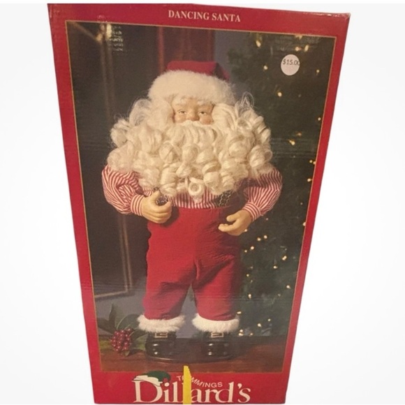 Other - JINGLE BELL ROCK DANCING SANTA Dillards Rock Santa Collectible Original Box